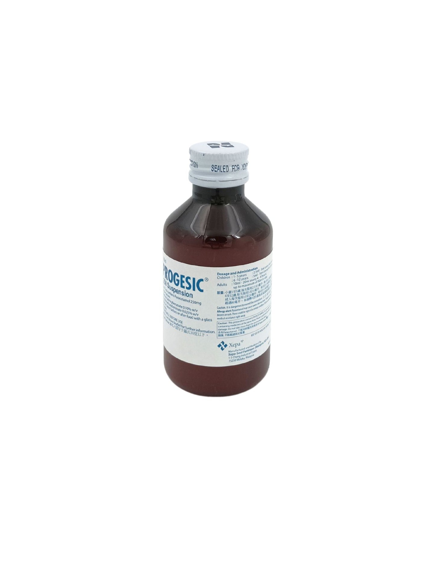 Xepa Progesic 250 Suspension 250mg 100ml