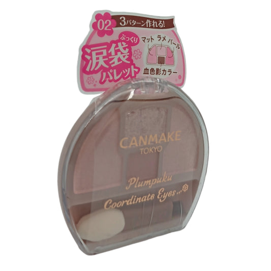 Canmake Plumpuku Coordinate Eyes 1.4g (01 Apricot Plumpuku/02 Sakura Plumpuku/03 Milk Tea Plumpuku) 02 Sakura Plumpuku