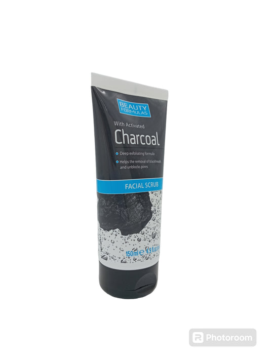 Beauty Formulas Activated Charcoal Facial Scrub 150ml