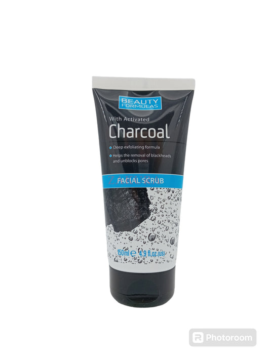 Beauty Formulas Activated Charcoal Facial Scrub 150ml