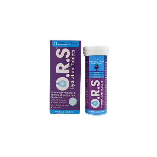 O.R.S Hydration Tablets 12tabs (Lemon/Blackcurrant) Blackcurrant