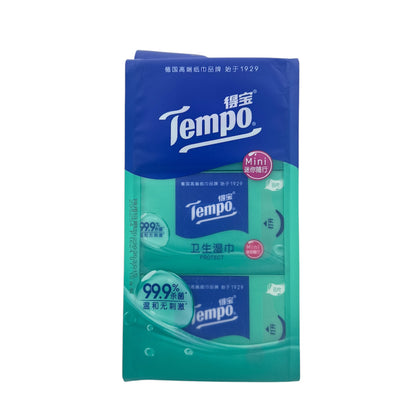 Tempo Hygiene Wet Wipe (Mini) - Unscented 6pcs
