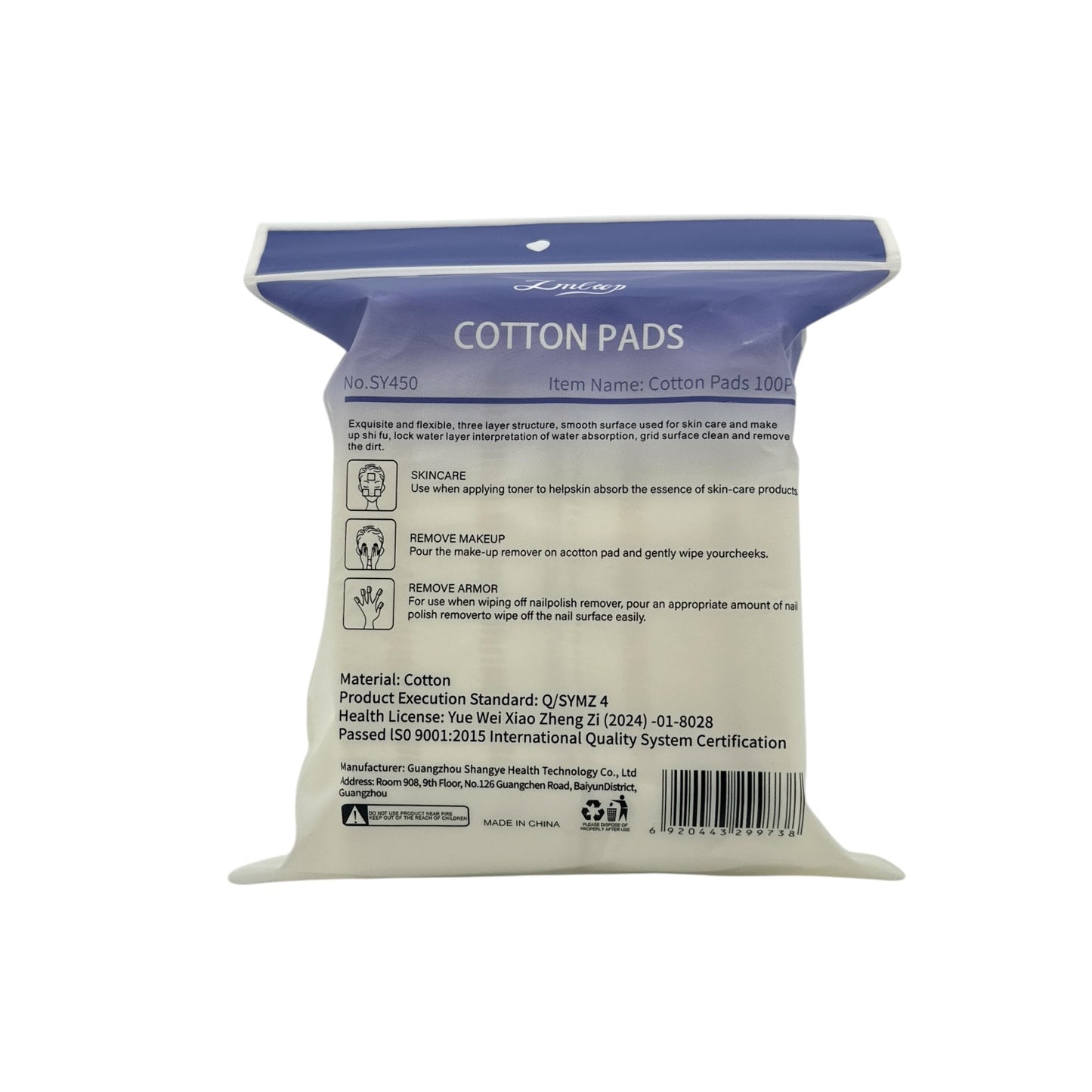 Lmltop Square Double-Faced Cosmetic Cotton 100pcs