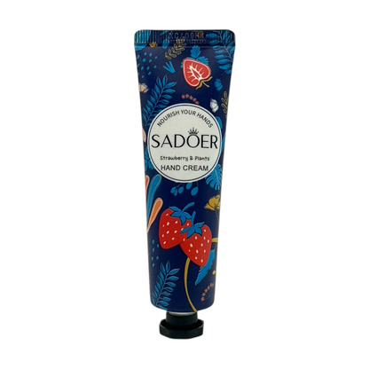 SADOER Hand Cream Strawberry & Plants 30g – Fruity Moisturizing Hand Lotion by Zakura Global

