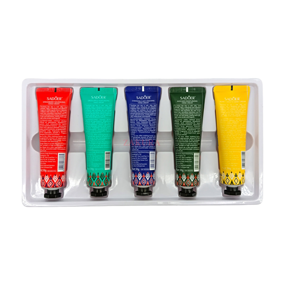 SADOER Christmas Hand Cream Gift Box – 5pcs moisturizing hand care with festive scents, available at Zakura Global.