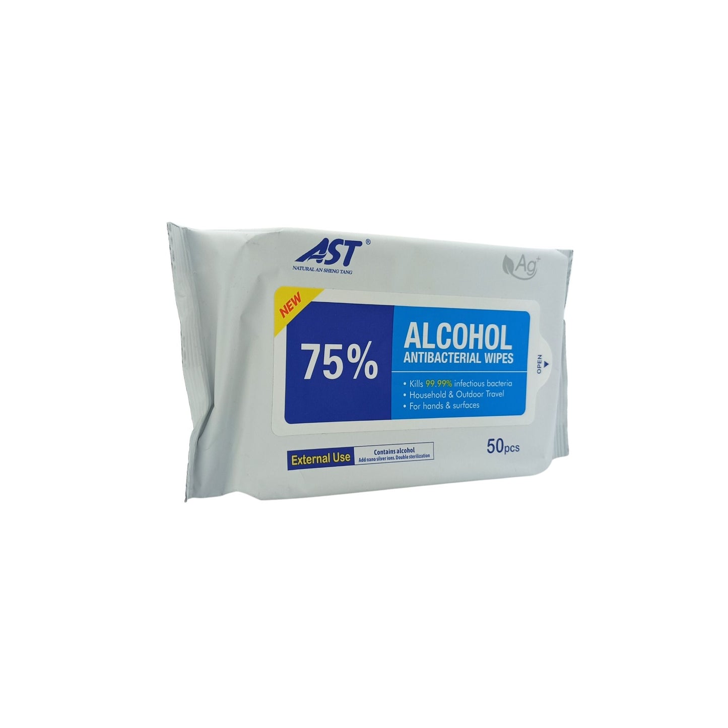 AST 75% Alcohol Antibacterial Wipes 50pcs
