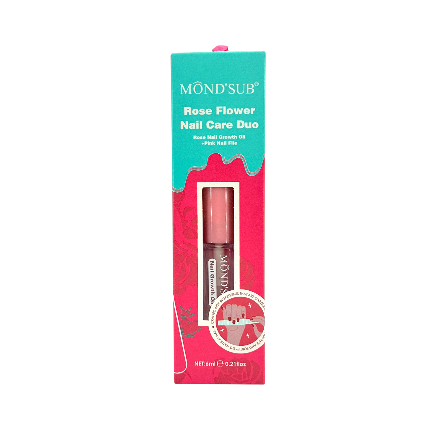 MOND'SUB Rose Flower Nail Care Duo 1set