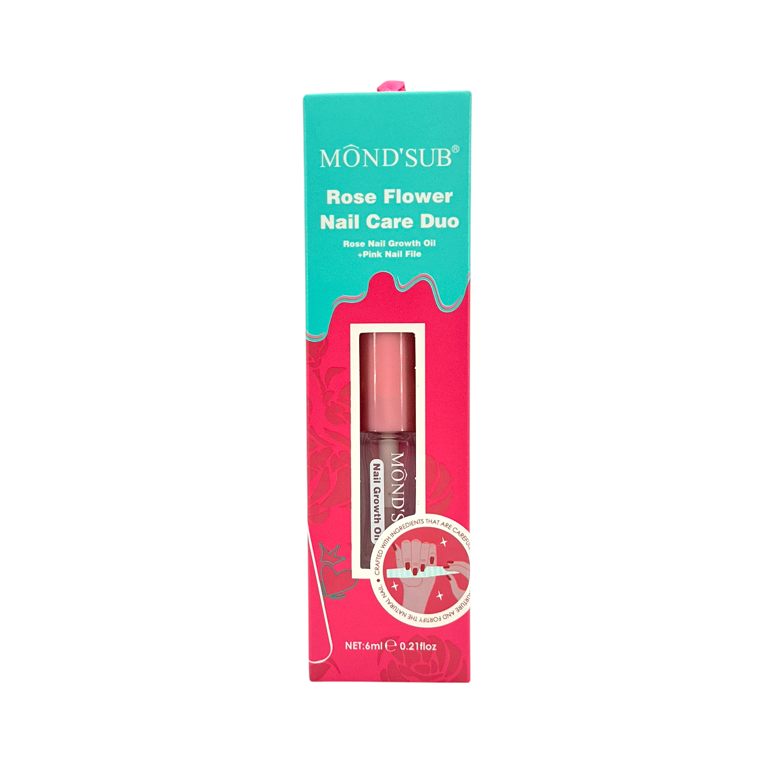 MOND'SUB Rose Flower Nail Care Duo 1set