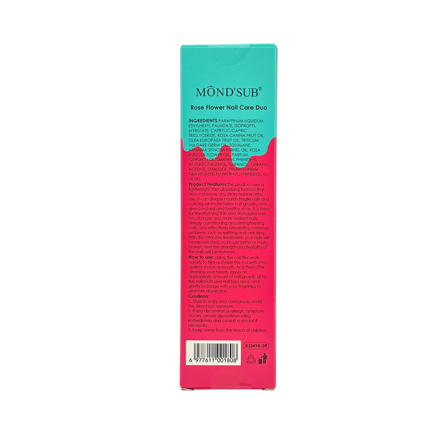 MOND'SUB Rose Flower Nail Care Duo 1set