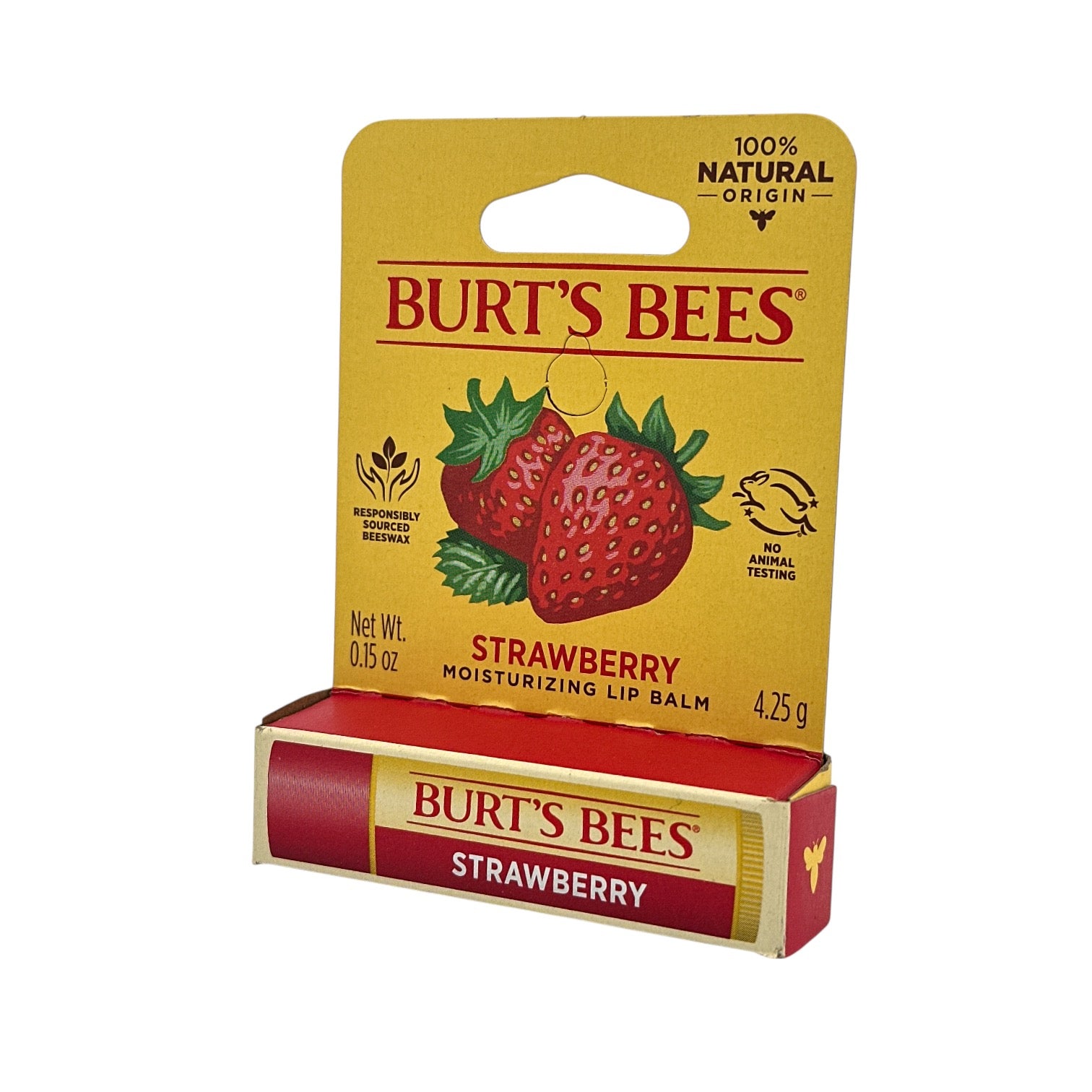 Burt's Bees Lip Balm Strawberry 4.25g – Natural Hydrating Lip Care by Zakura Global.