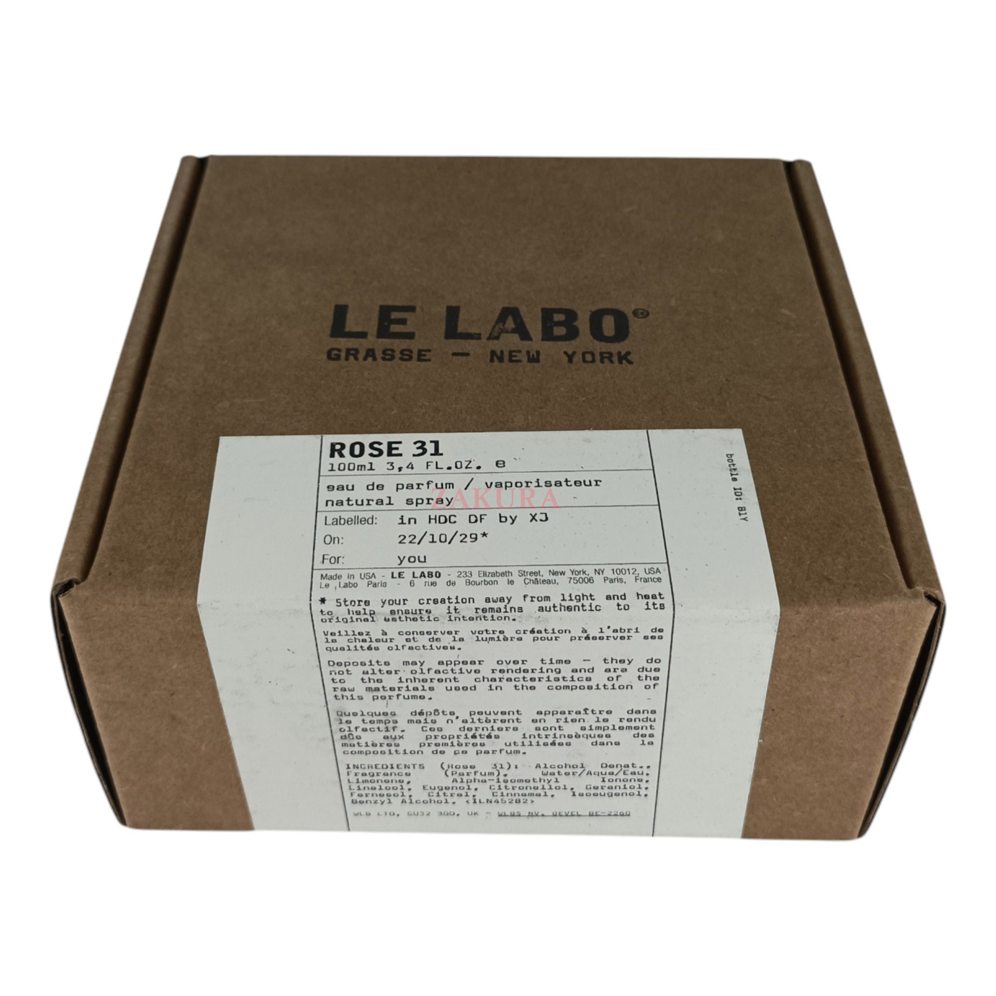 Le Labo Rose 31 Eau De Parfum Spray 100ml