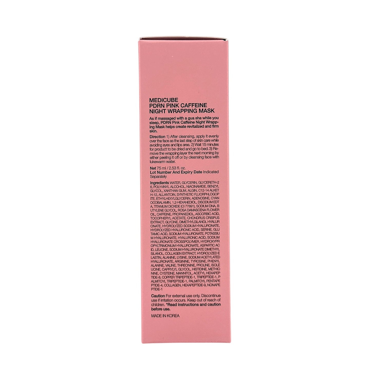 Medicube PDRN Caffeine Overnight Wrapping Peel Facial Mask 75ml