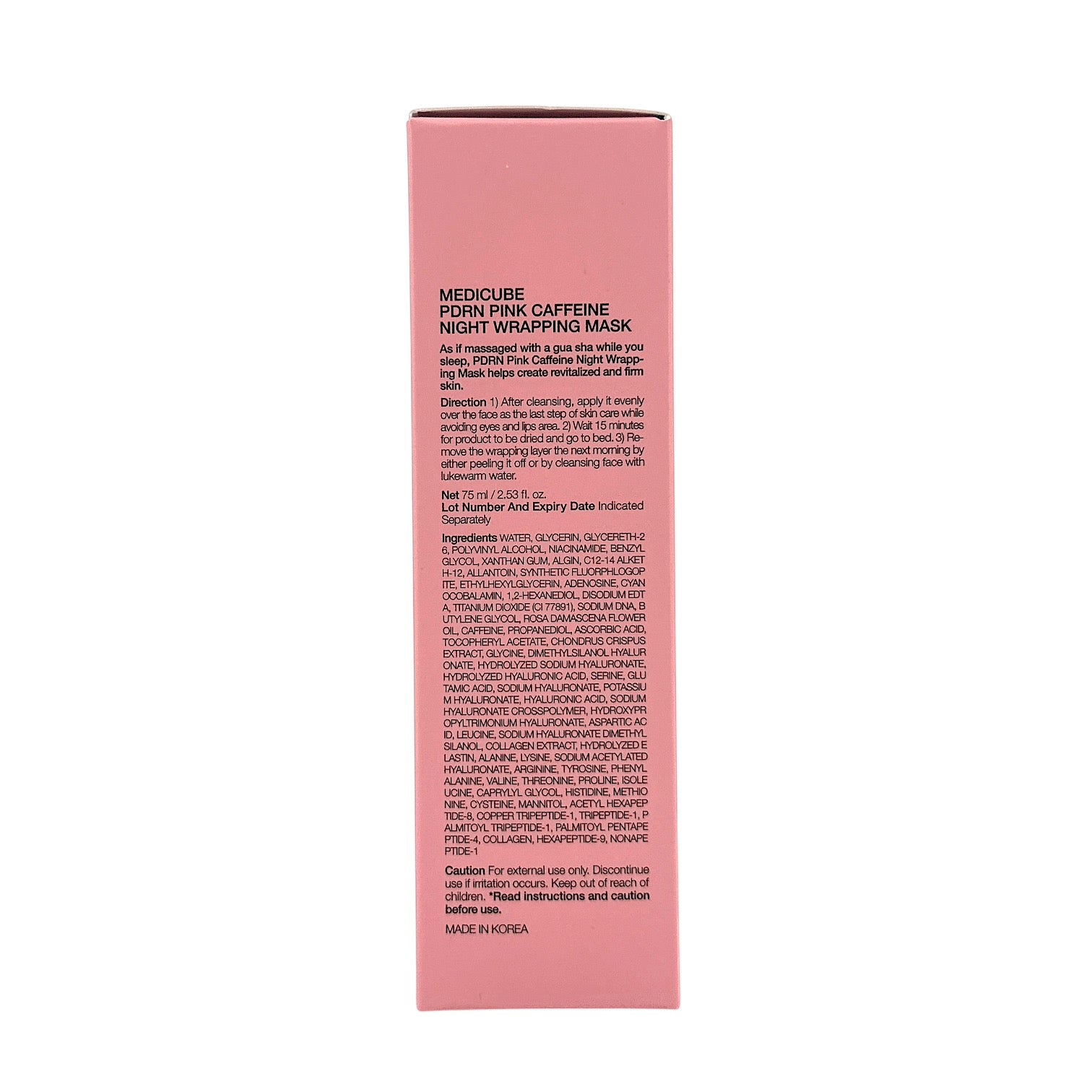 Medicube PDRN Caffeine Overnight Wrapping Peel Facial Mask 75ml