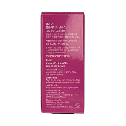 CLIO Volumate Gloss - 205 Dewy Grape 3g