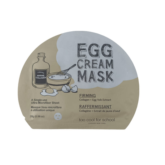 Too Cool For School Egg Cream Mask 3pc (Hydration/Pore Tightening/Firming/Calming) Firming