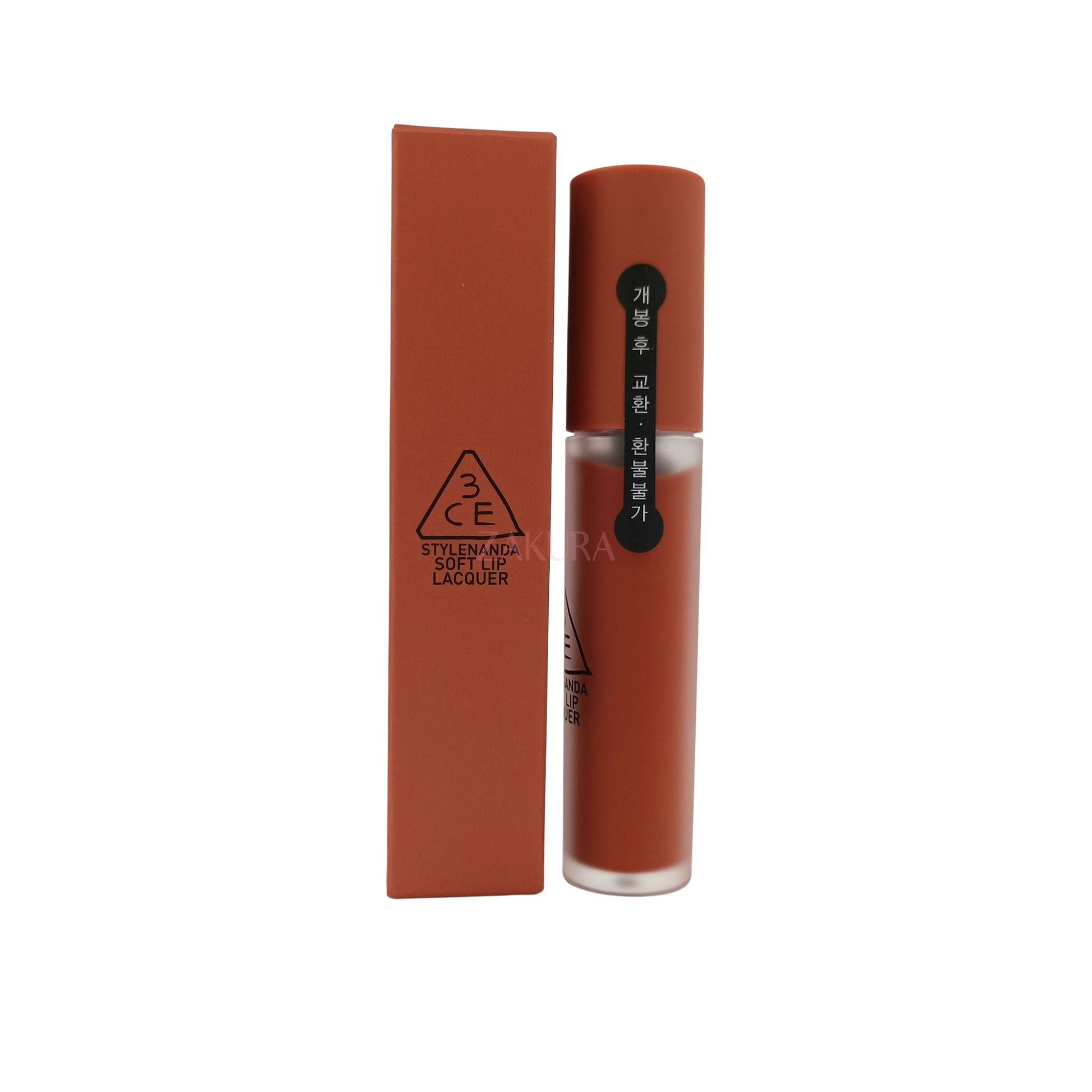 3CE Soft Lip Lacquer 6g (Tawny Red/ Change Mode) Tawny Red