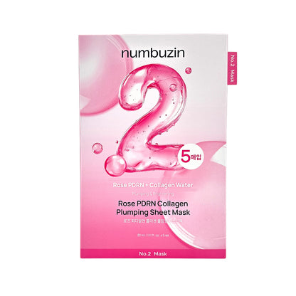 Numbuzin No.2 Rose PDRN Collagen Plumping Mask 5pcs