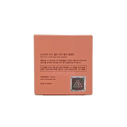 3CE Mini Multi Eye Color Palette - Side by Side 3.2g