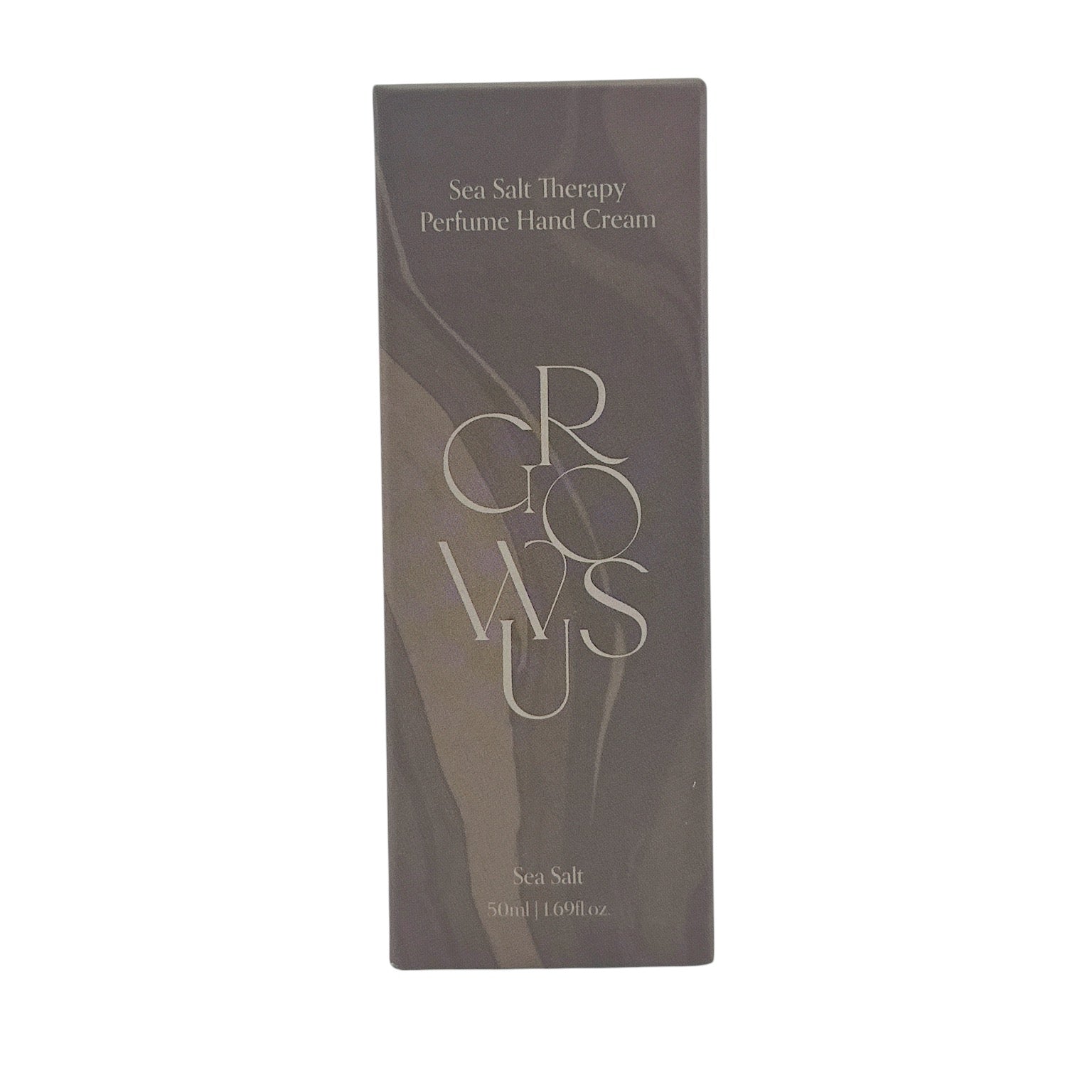 GROWUS Perfume Hand Cream Sea Salt 50ml by Zakura Global – hydrating hand cream with refreshing sea salt fragrance for smooth, soft hands.