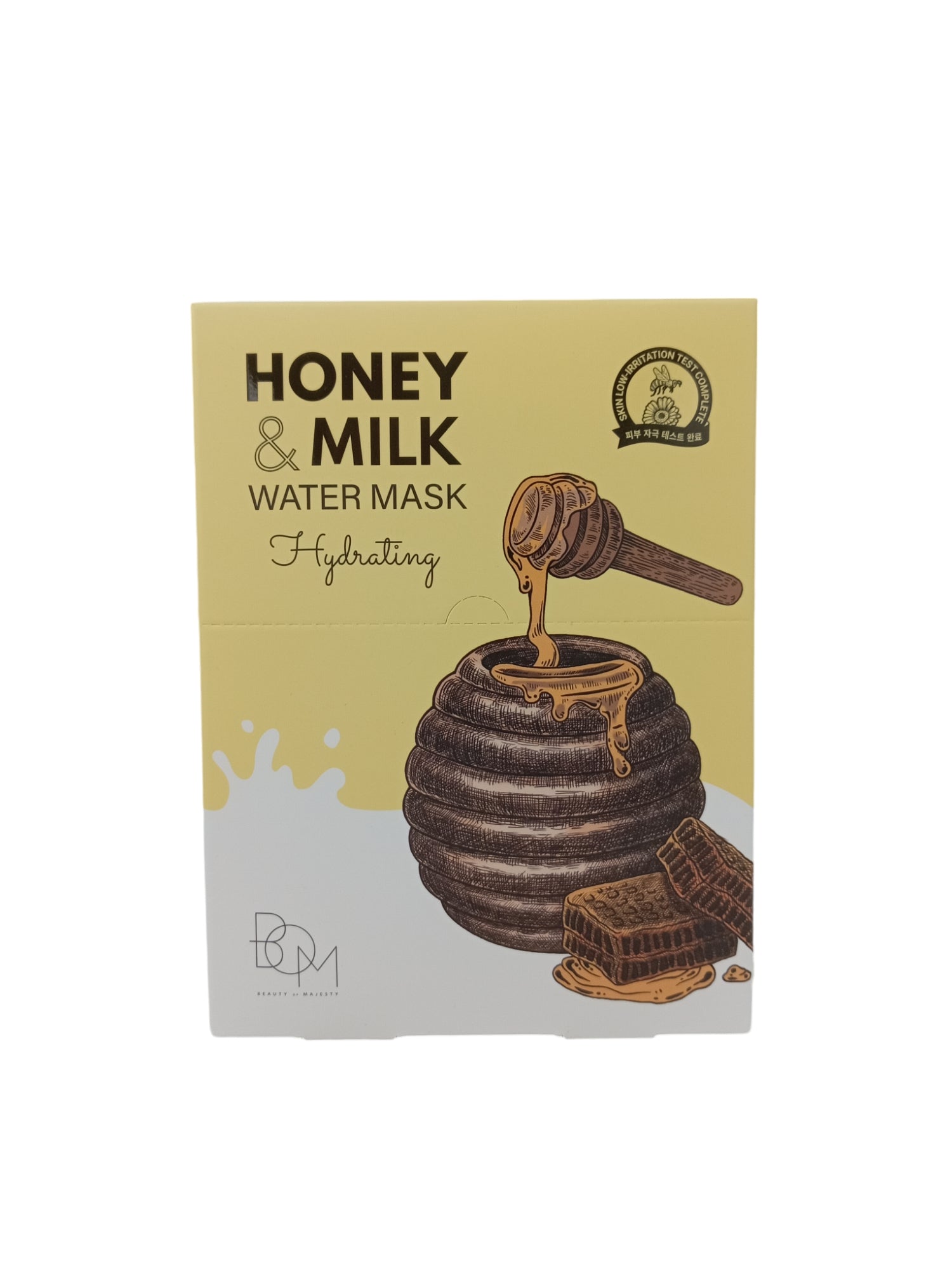 B.O.M Honey & Milk Water Mask 25gx10 (Hydrating/ Soothing/ Brightening) Hydrating