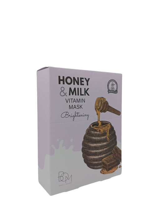 B.O.M Honey & Milk Water Mask 25gx10 (Hydrating/ Soothing/ Brightening) Brightening