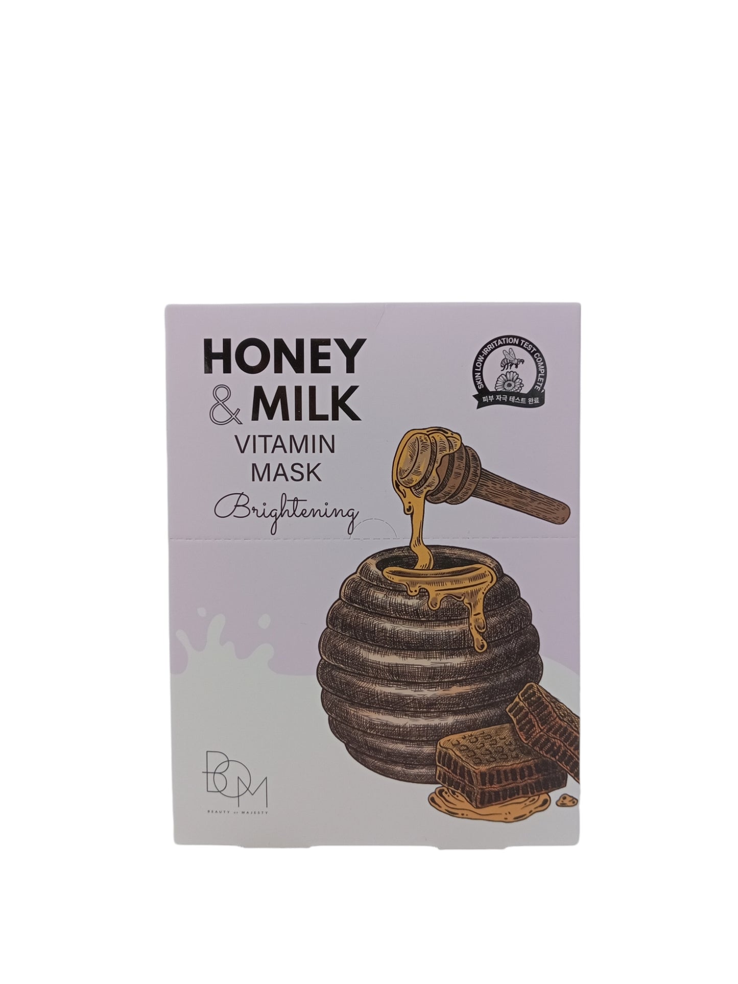 B.O.M Honey & Milk Water Mask 25gx10 (Hydrating/ Soothing/ Brightening) Brightening