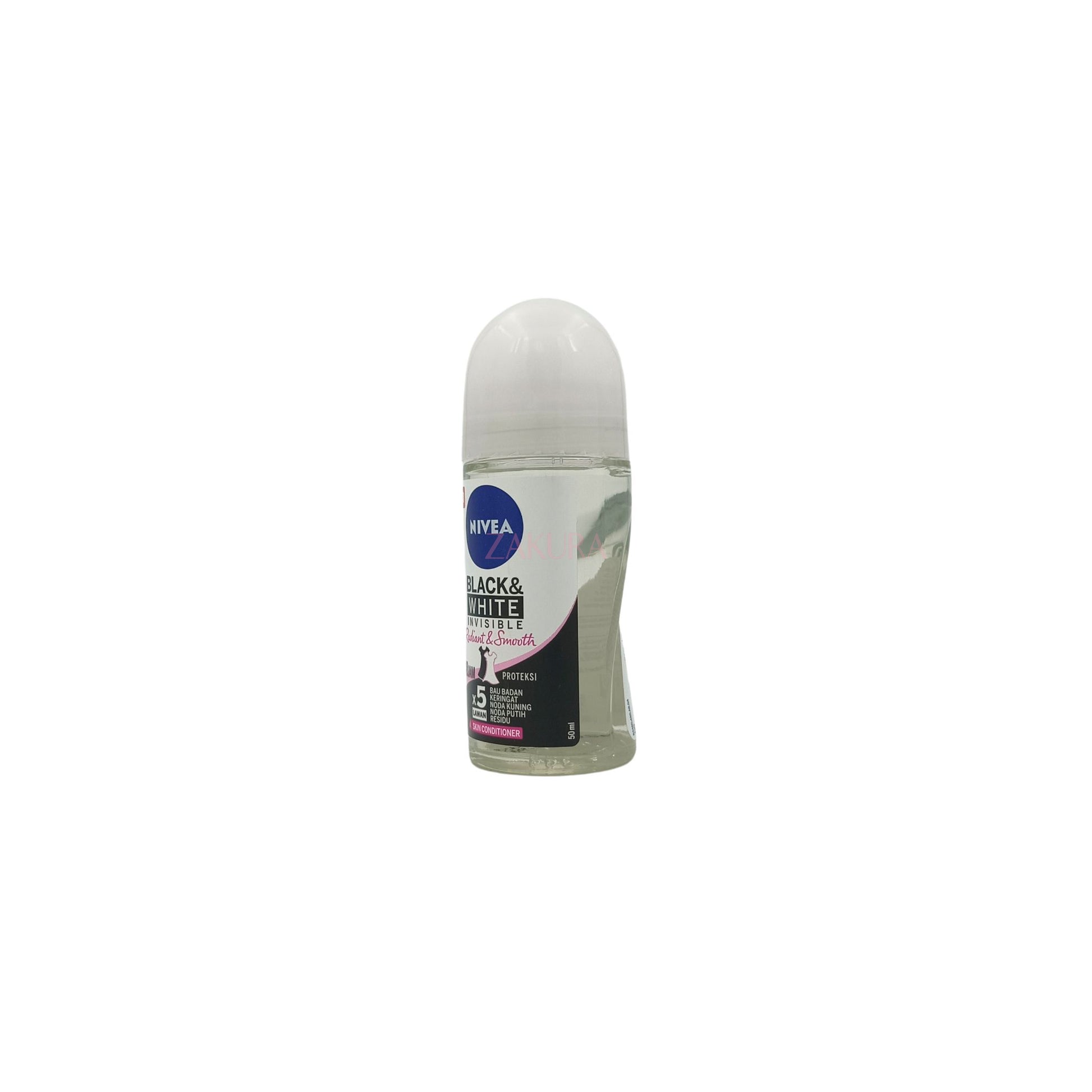 Nivea Roll On 50ml (Brightening Skill Touch/Pearl & Beauty/Black & White Radiant & Smooth/Brightening Antibakteri) Black & White Radiant & Smooth