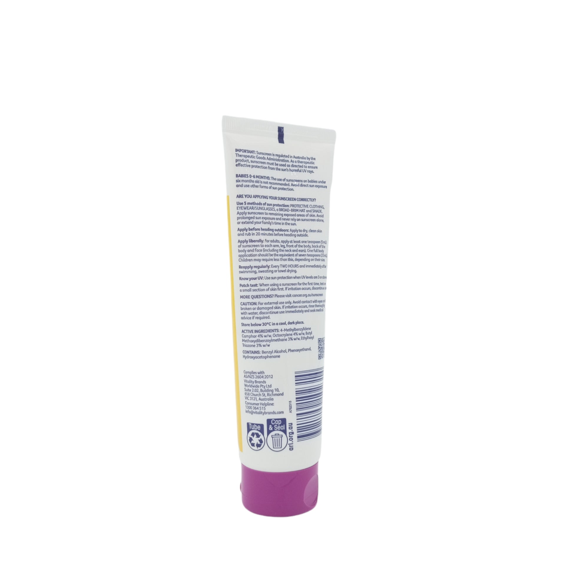 Cancer Council CCA Kids Sunscreen SPF50+ 110ml