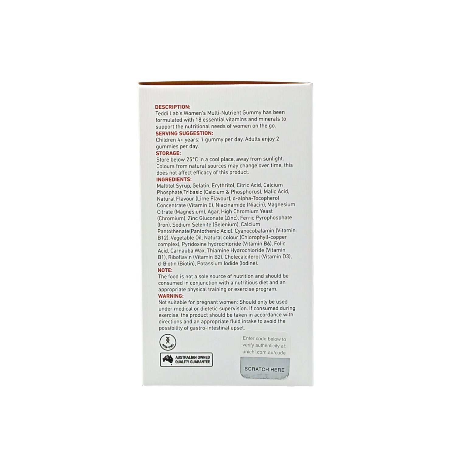 Unichi Women's Multi-Nutrient Gummy 60caps