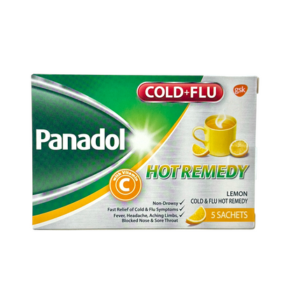 Panadol Cold + Flu Hot Remedy Lemon 5packs