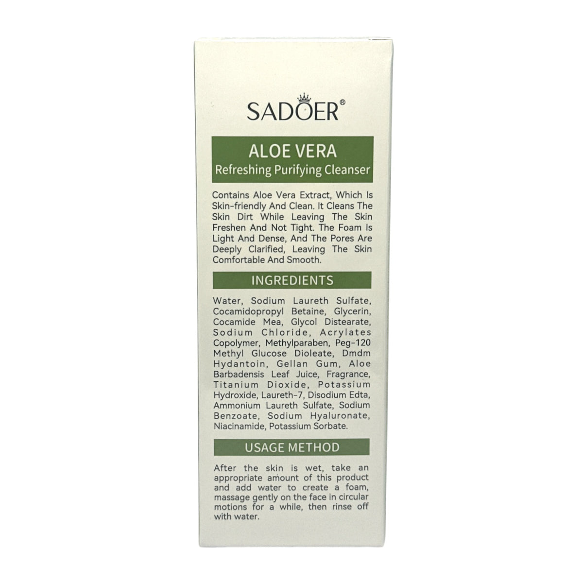 SADOER Aloe Vera Refreshing Purifying Cleanser 100g